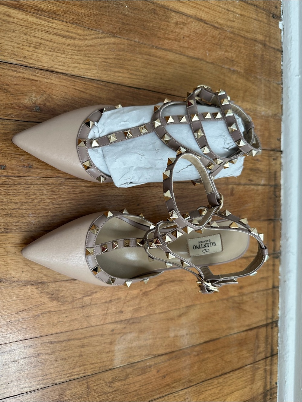 Valentino Garavani Rockstud caged pump Beige/Nude size 39 new